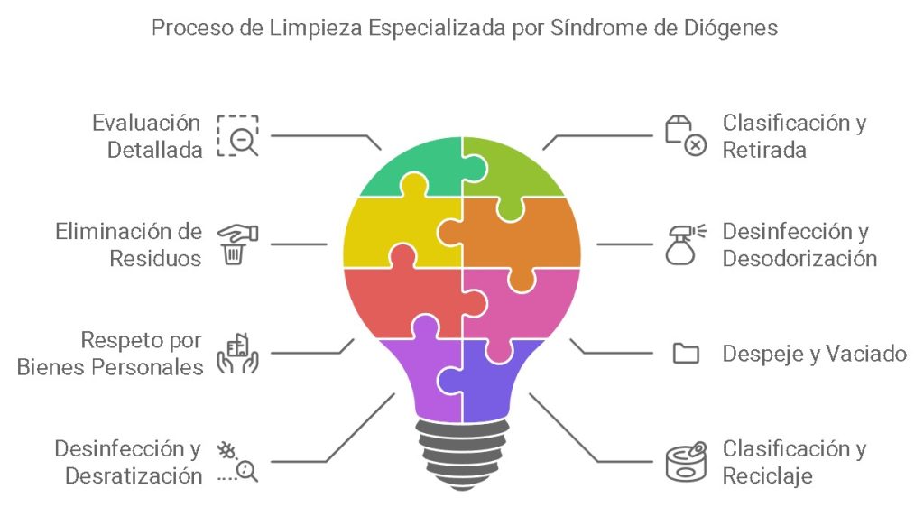 Cómo se realiza la limpieza especializada por síndrome de Diógenes