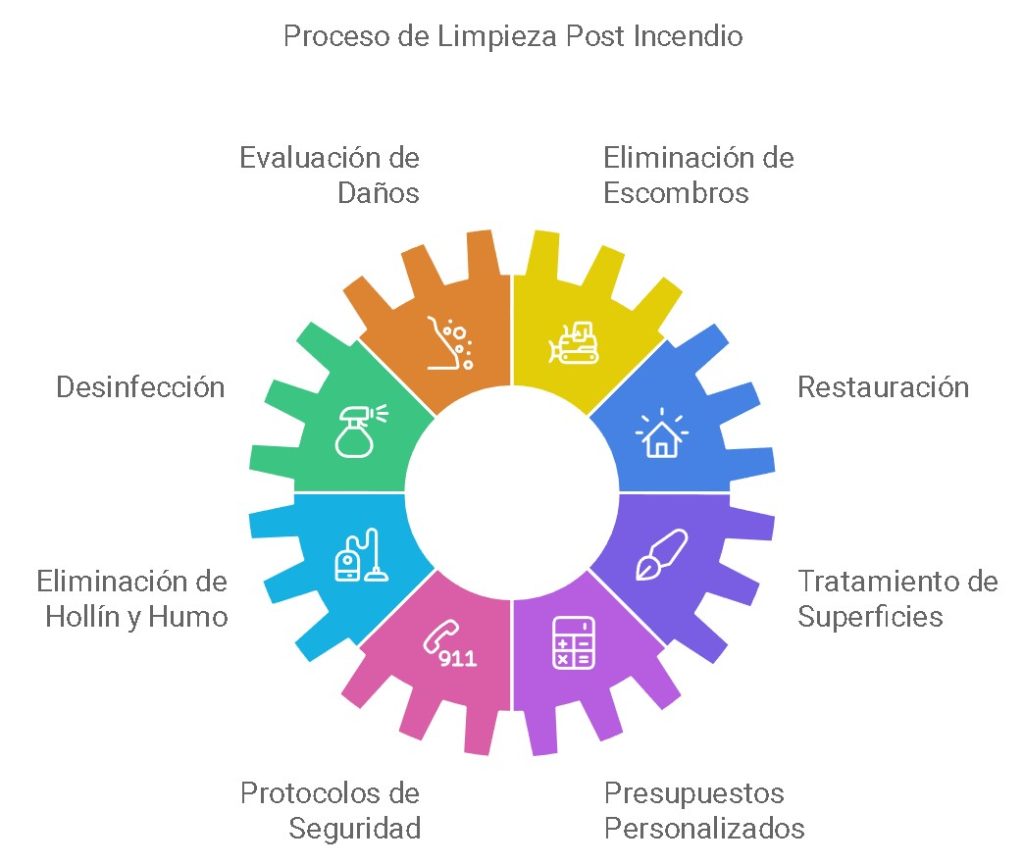 Servicios profesionales de limpiezas post incendio en Mollet del Vallès
